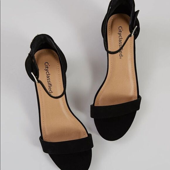 ✨Black Womens Heeled Sandals✨ - Picture 7 of 7